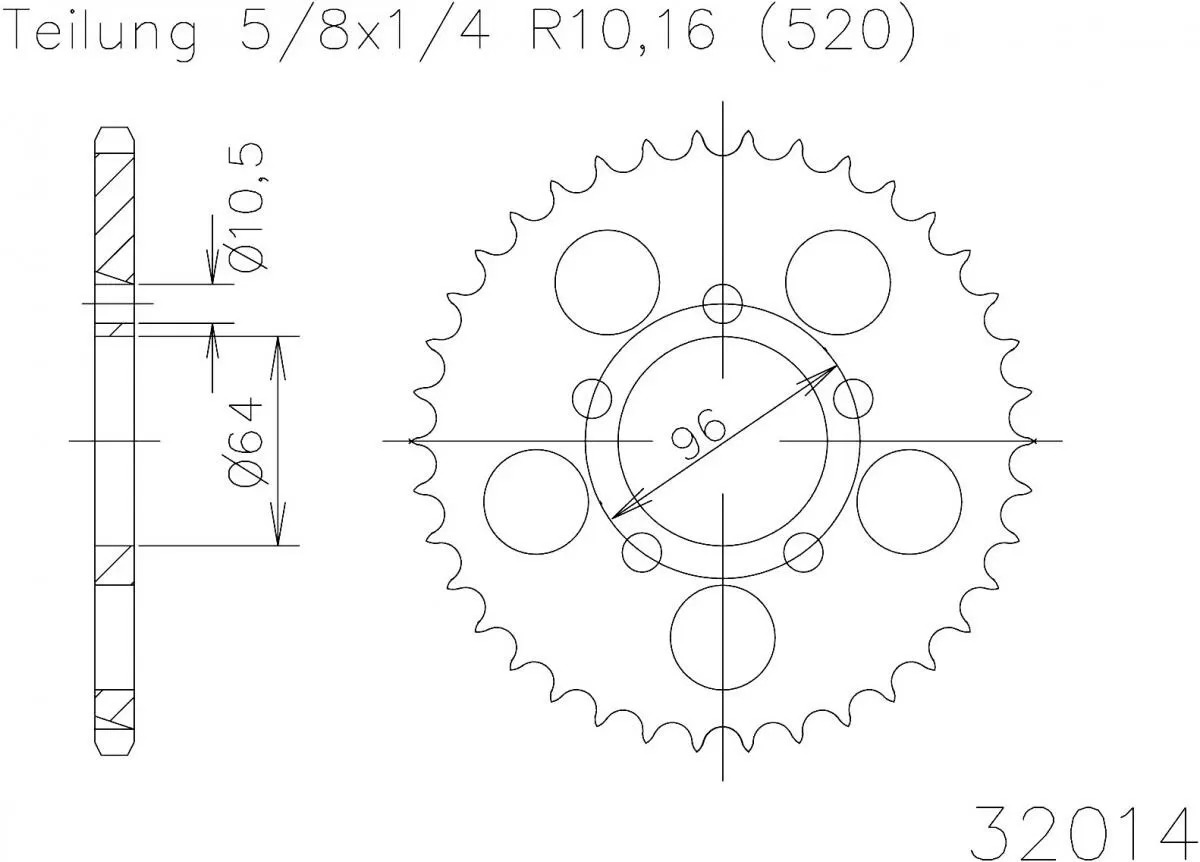 Esjot Sprocket Front 13T - 520
