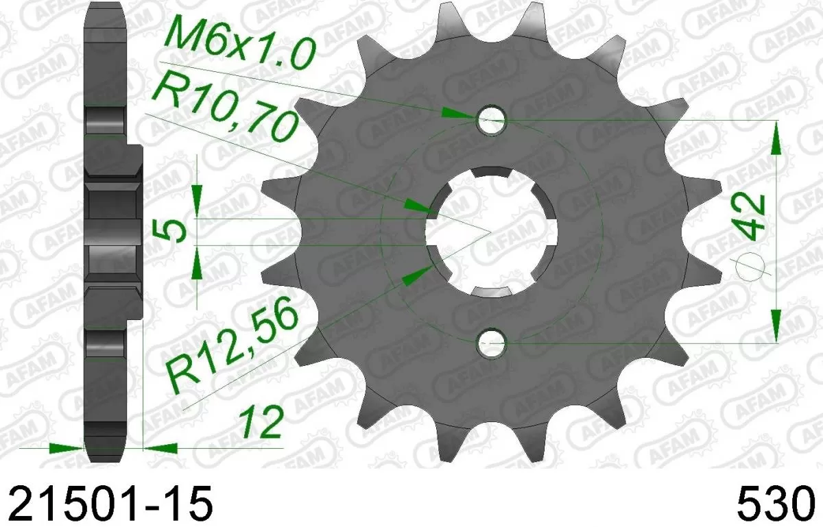 AFAM Sprocket Front 15T - 530