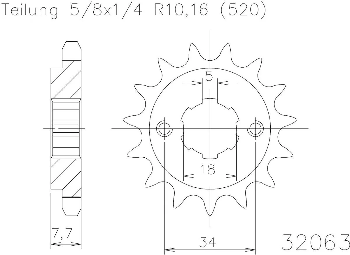 Esjot Sprocket Front 12T - 520