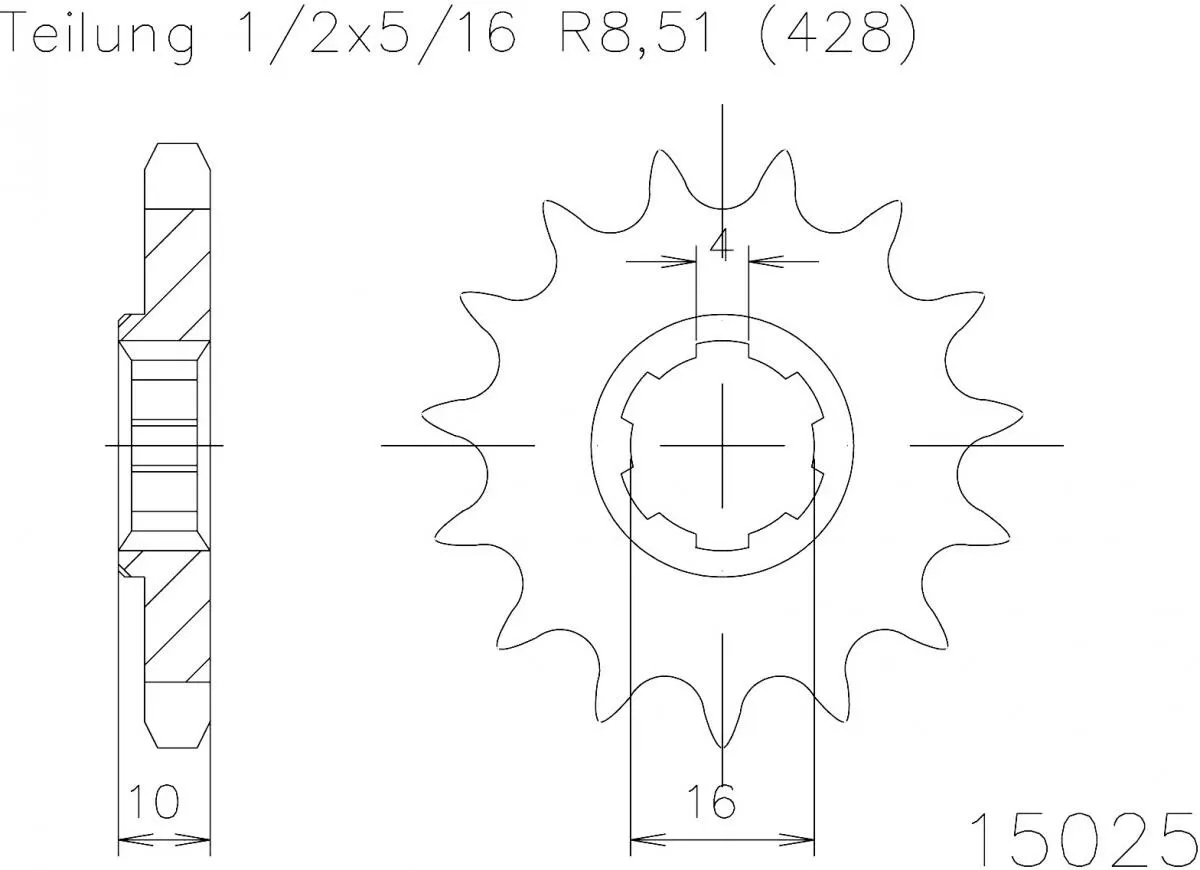 Esjot Sprocket Front 15T - 428