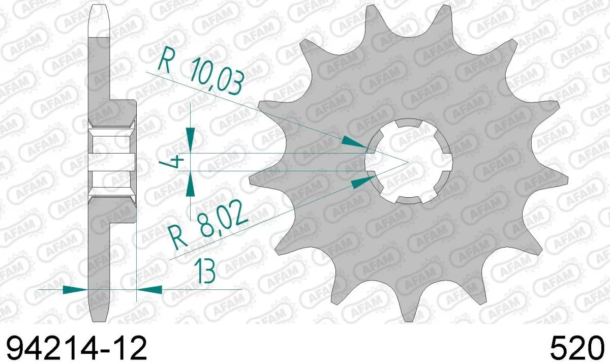 AFAM Sprocket Front 12T - 520