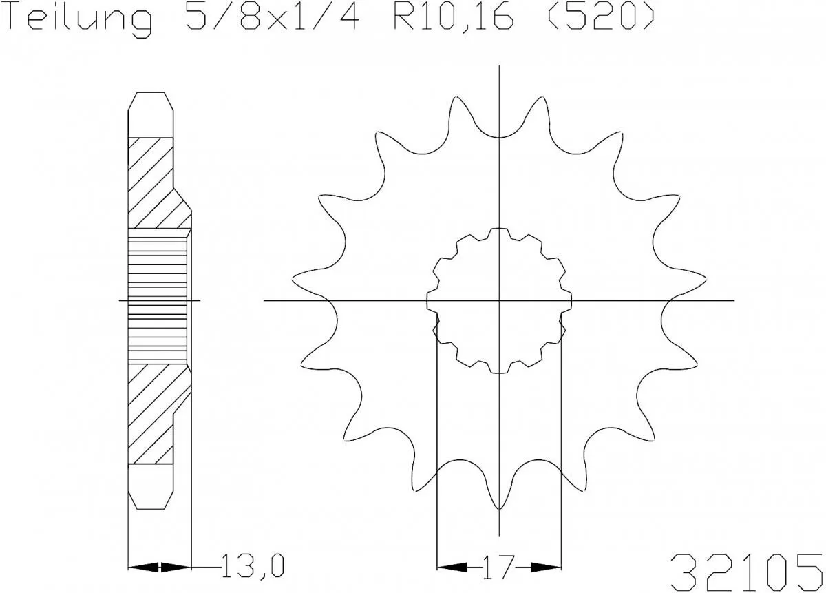 Esjot Sprocket Front 12T - 520