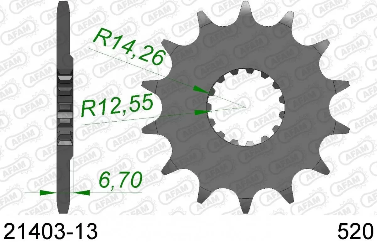 AFAM Sprocket Front 13T - 520