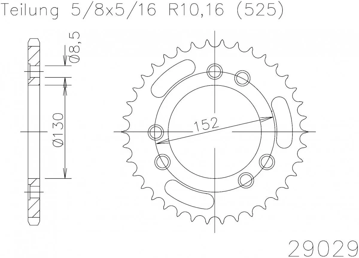 Esjot Sprocket Rear Steel 41T - 525