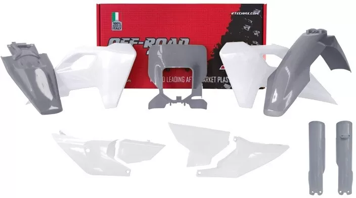 Rtech Full Plastic Kit 8 Pcs Husqvarna TE/FE 2024 Grey-White