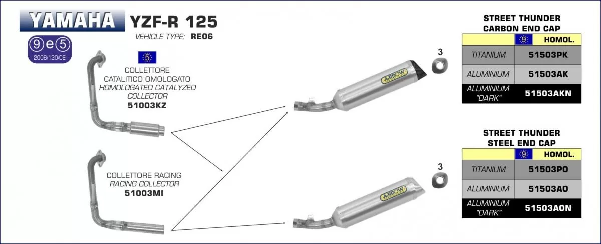 Arrow Exhaust Header 51003MI