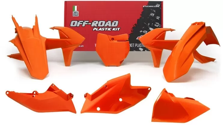 Rtech Plastic Kit 6-Piece Orange for KTM SX/SXF 16-18