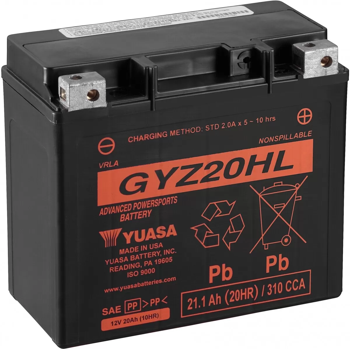 Yuasa Motorcycle Battery GYZ20HL(WC)