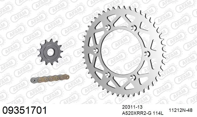 AFAM Chainset - Aluminium
