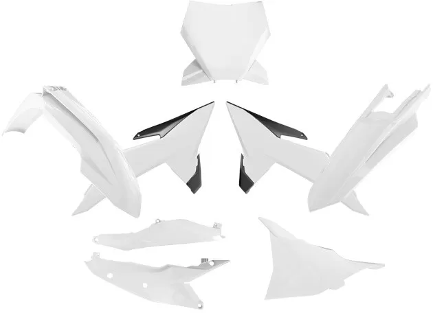 Rtech Plastic Kit 6-piece White/Black KTM SX 125/250/300 2025
