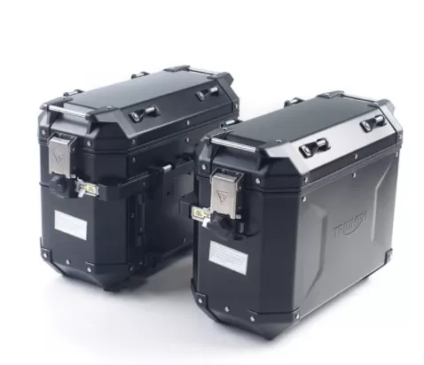 Triumph Aluminium Expedition Panniers Black Tiger 1200