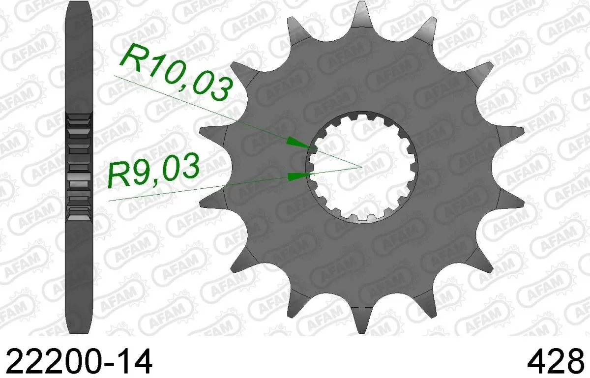 AFAM Sprocket Front 14T - 428