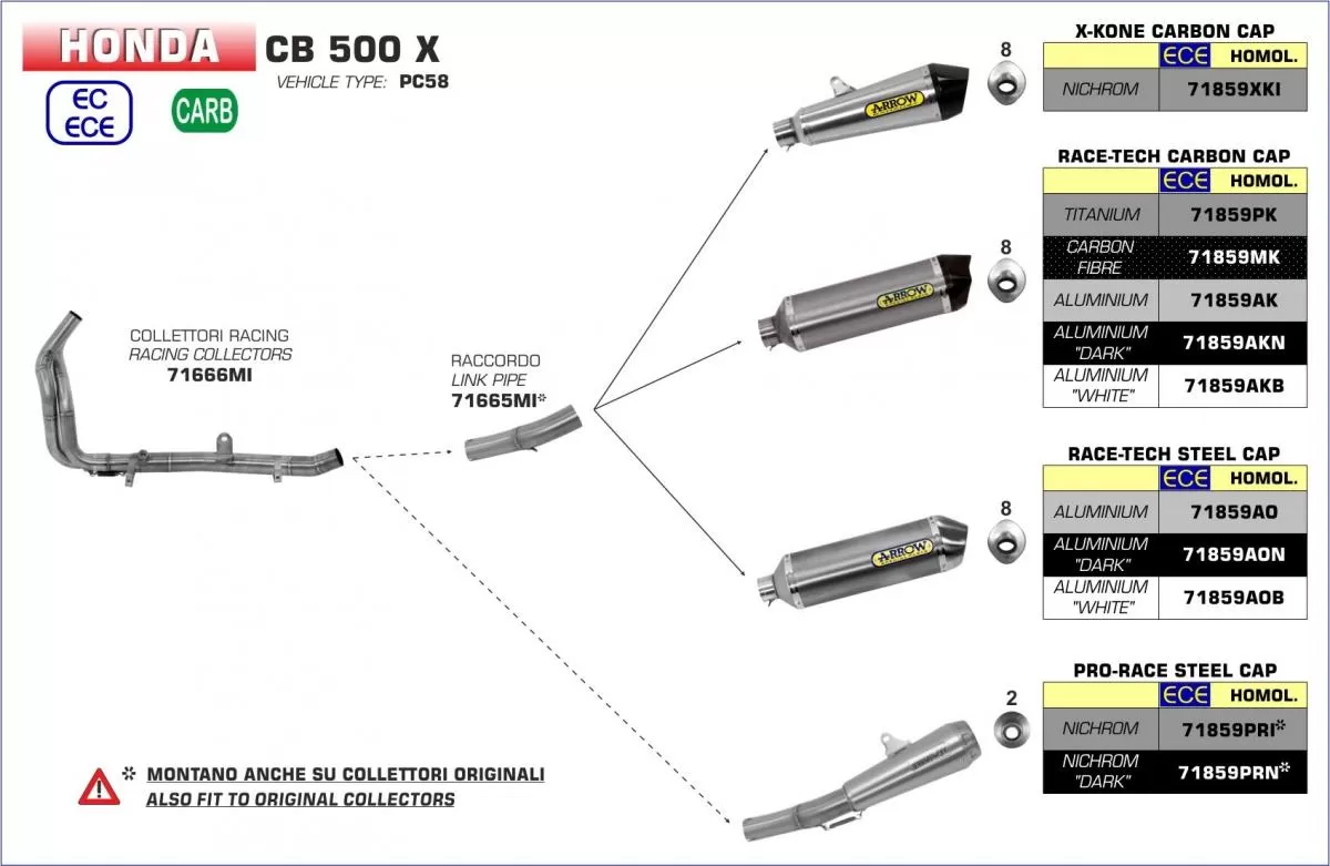 Arrow Link Pipe 71665MI