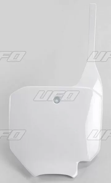 UFO Front Number Plate White Honda CR80/85