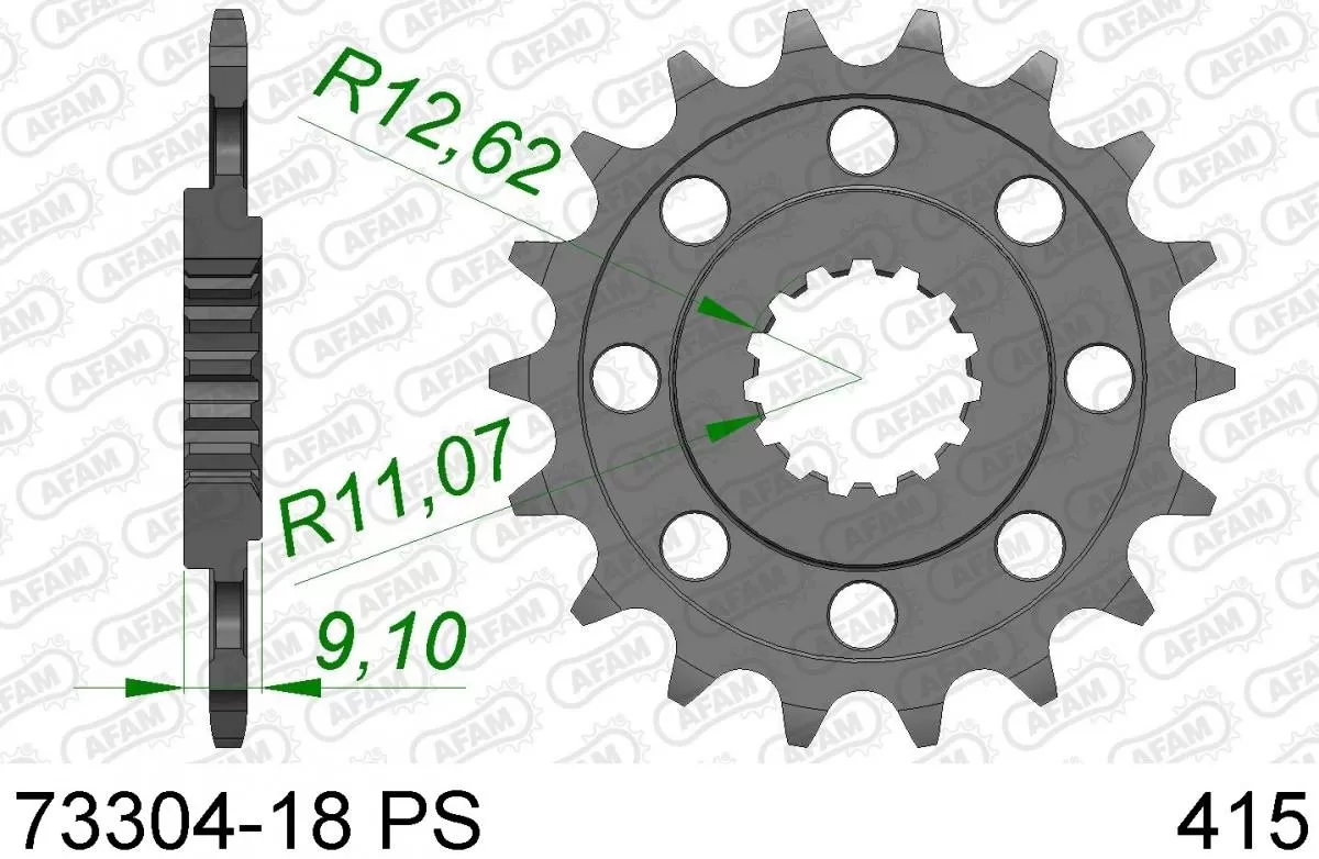 AFAM Sprocket Front 18T PS - 415