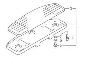 Footrest assembly, passenger
