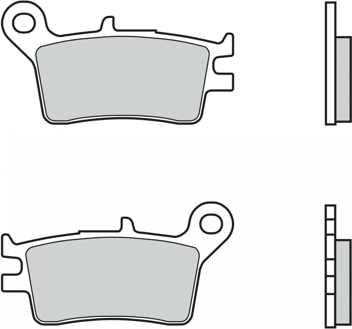 Brembo 07HO4607 Brake Pads Organic Genuine Street 