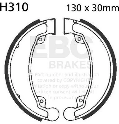 EBC Brake Shoe H310