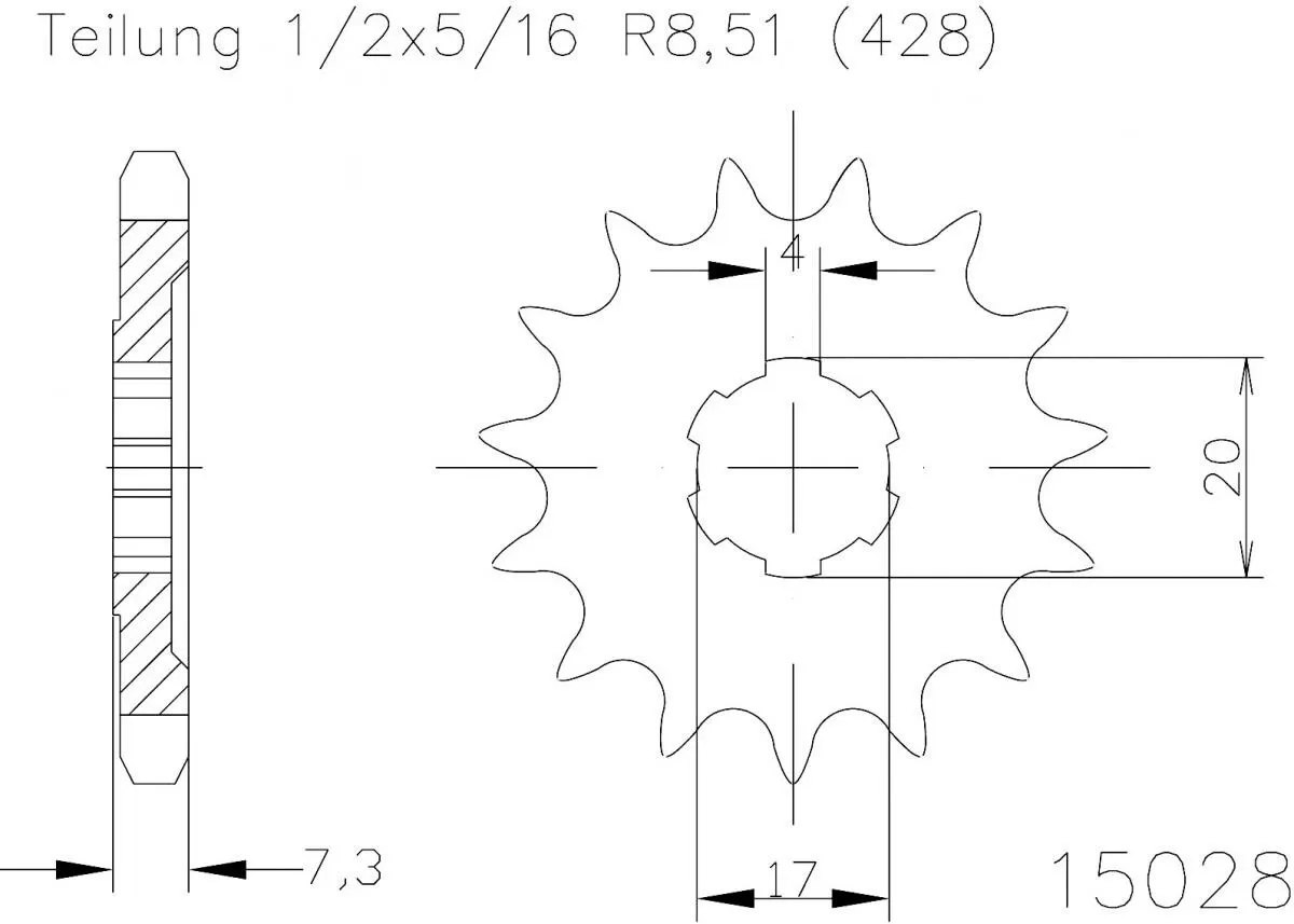 Esjot Sprocket Front 16T - 428