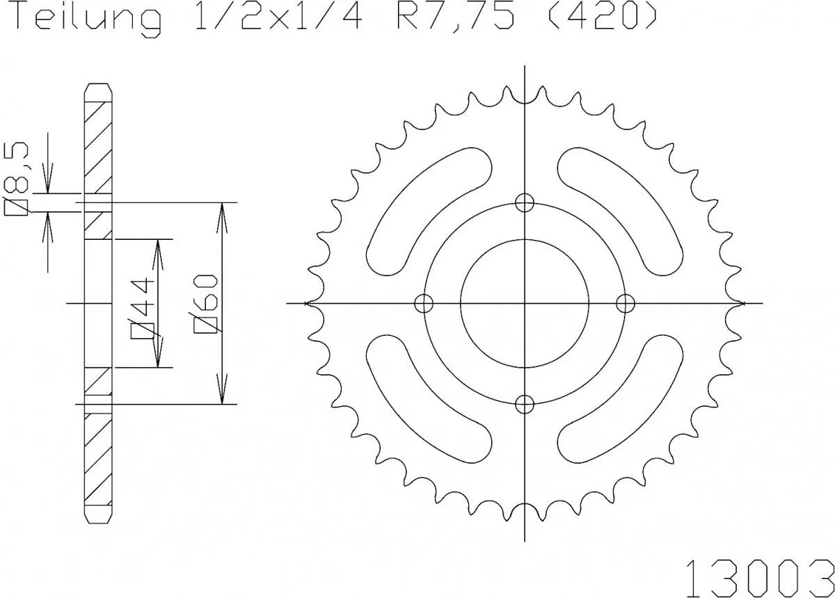 Esjot Sprocket Rear Steel 32T - 420