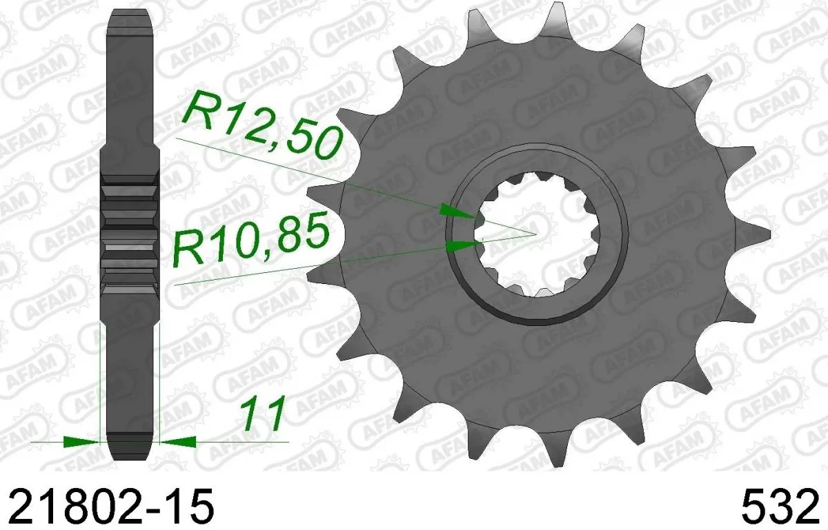 AFAM Sprocket Front 15T - 532