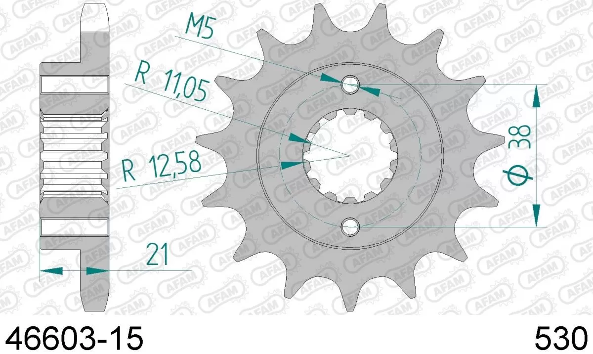 AFAM Sprocket Front 15T - 530