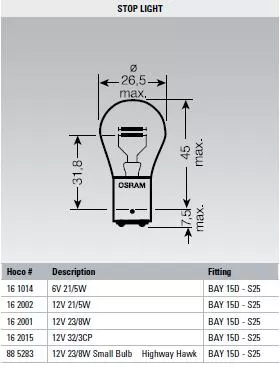 Osram Bulb 12V 21/5W