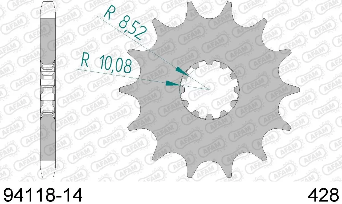 AFAM Sprocket Front 14T - 428