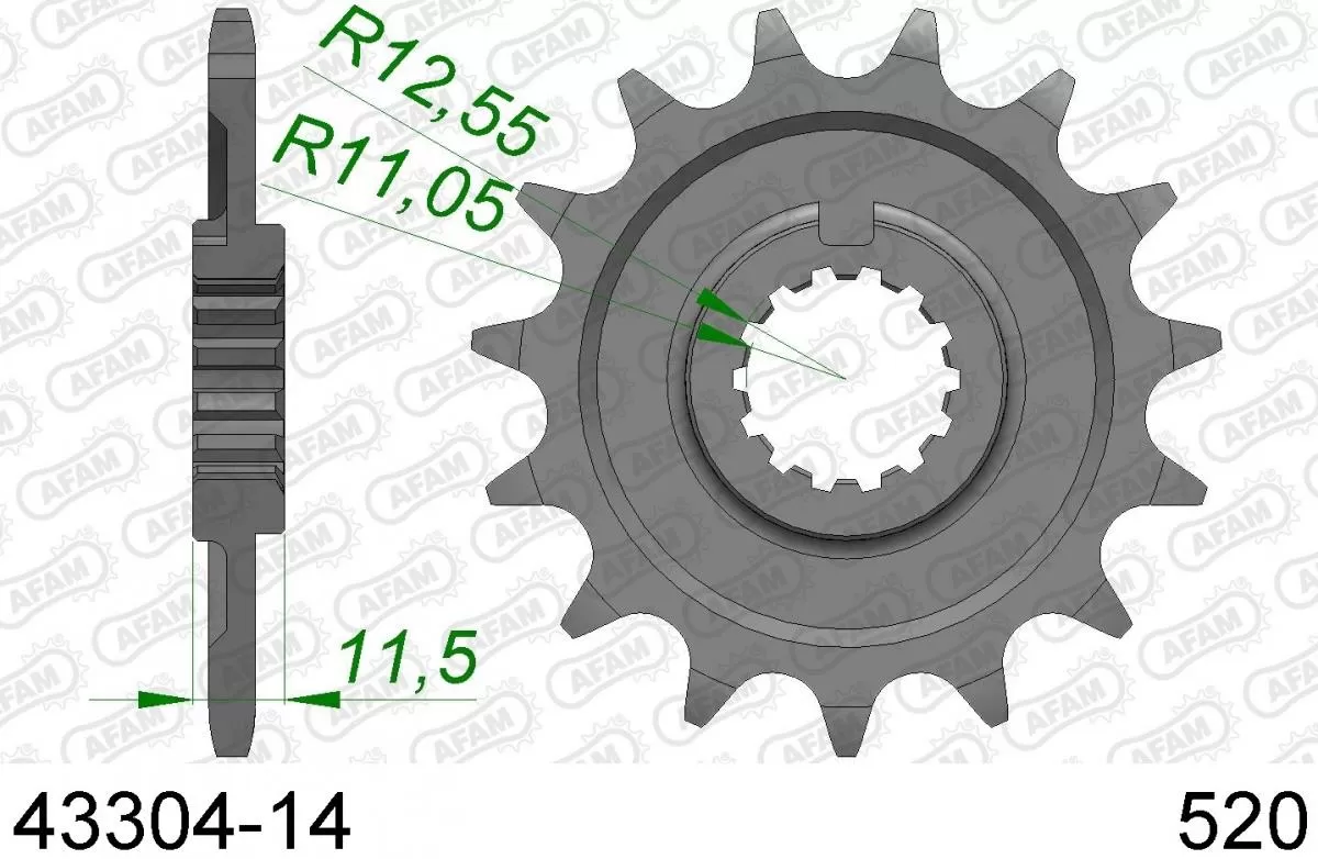 AFAM Sprocket Front 14T - 520