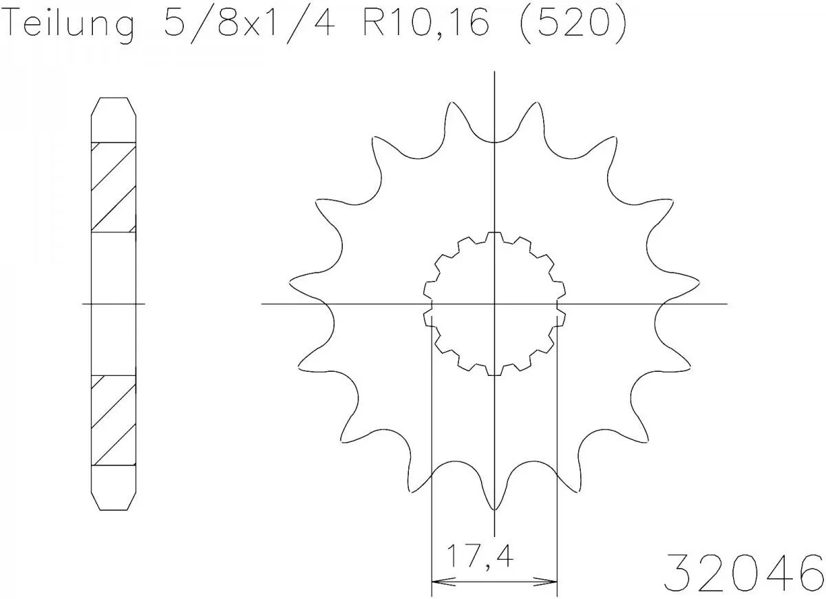Esjot Sprocket Front 12T - 520