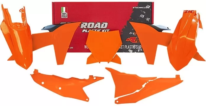 Rtech Plastic Kit 6-Piece Orange/Black SX 125/250/300
