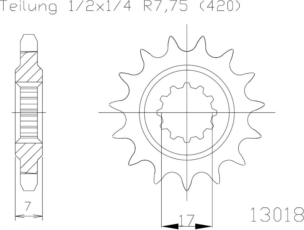 Esjot Sprocket Front 12T - 420