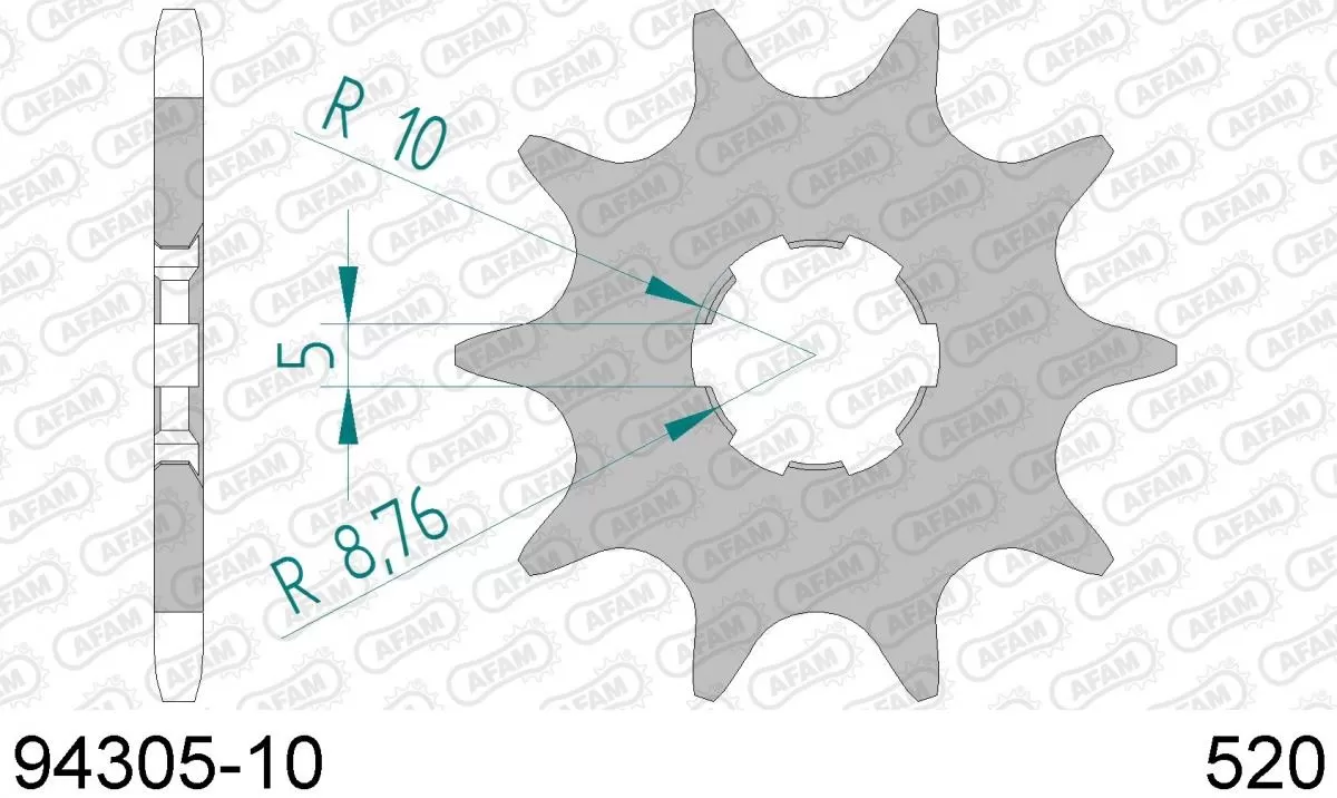 AFAM Sprocket Front 10T - 520