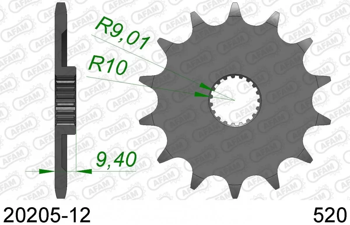 AFAM Sprocket Front 12T - 520