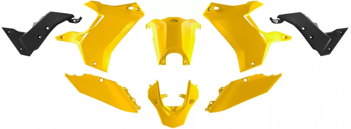 Rtech Plastic Kit (w/o fender) Yamaha Ténéré 700 Yellow/Black
