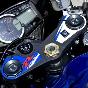 Suzuki Crown Plate Protector Gsx-R Blue/White GSX-R 1000 (09-16)