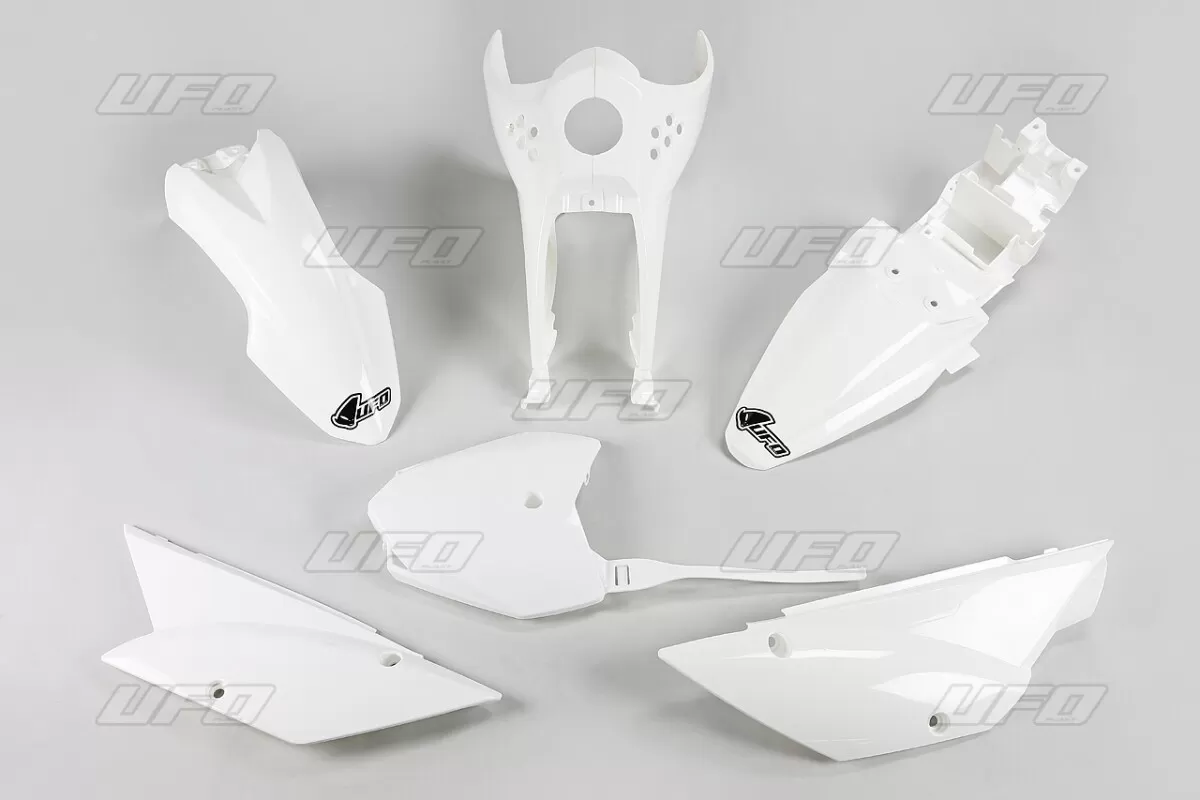 UFO Plastic Kit White Kawasaki KLX110