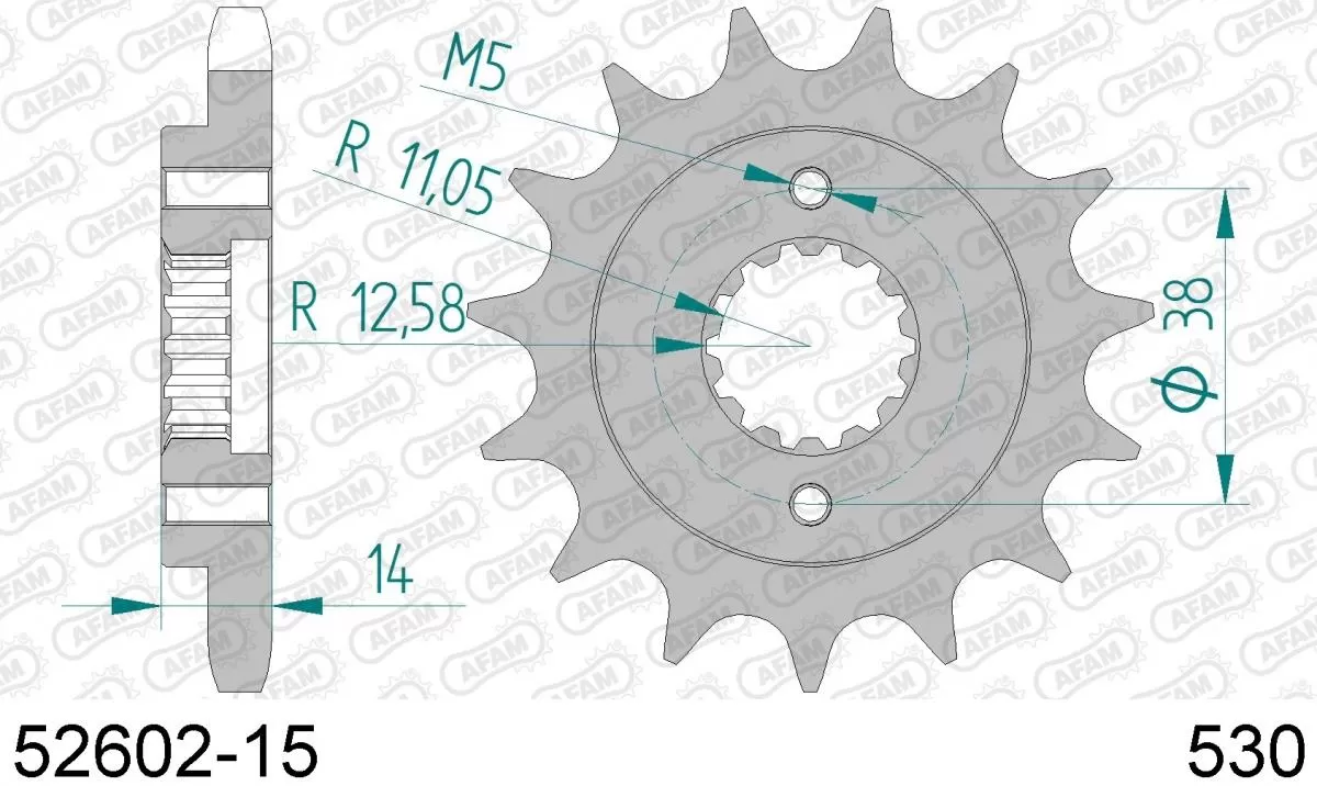 AFAM Sprocket Front 15T - 530