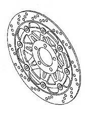 Kawasaki DISC FR RH GRAY+SILVER ZR1100-A5