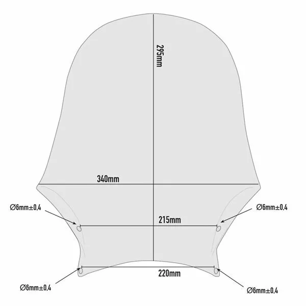 GIVI Universal windshield including mounting kit