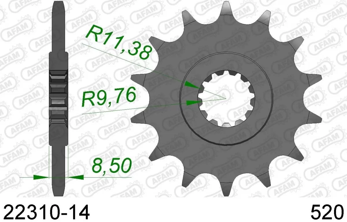 AFAM Sprocket Front 14T - 520