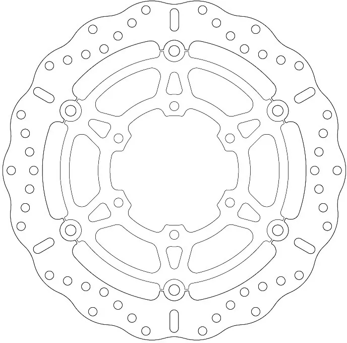 EBC 6 Button Floating Wave Brake Disc MD3107XC