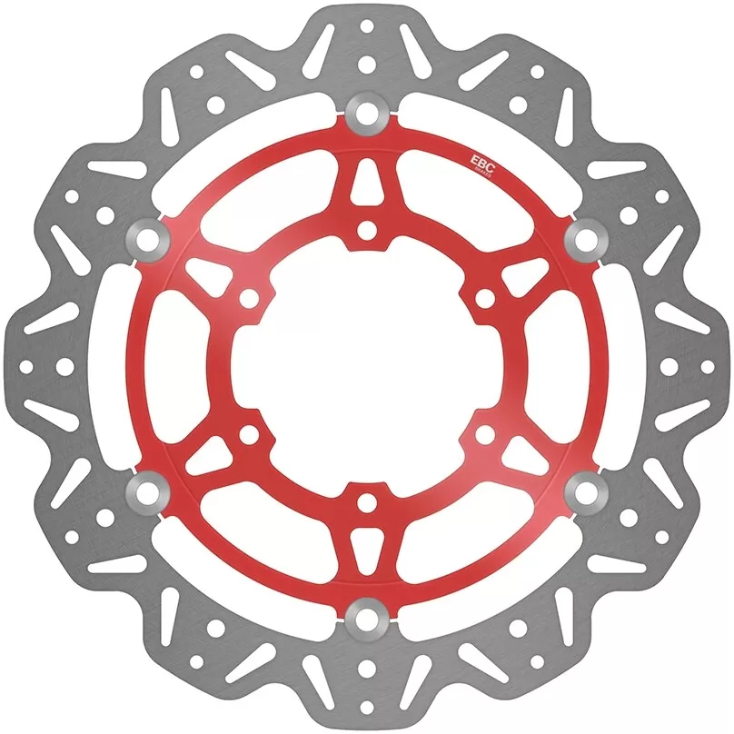 EBC Vee Floating Brake Disc Red Centre VR3107RED