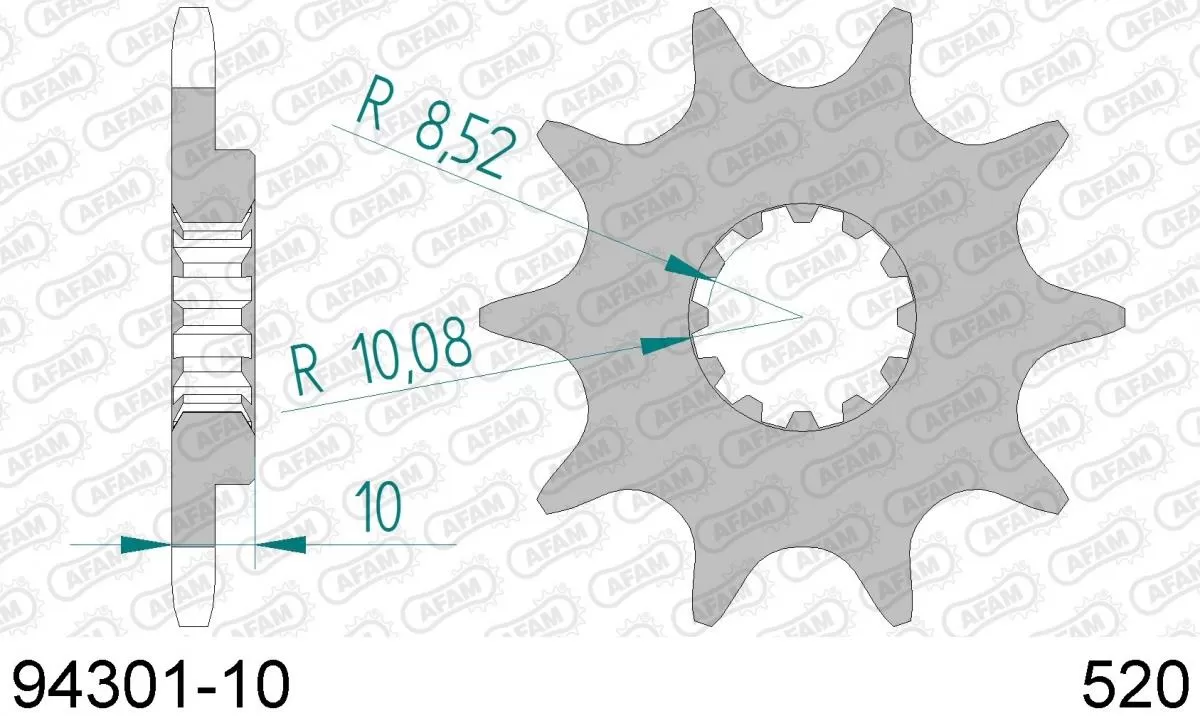 AFAM Sprocket Front 10T - 520