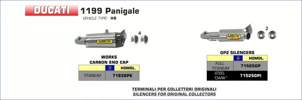 Arrow Exhaust Set 71836PK Works EEC