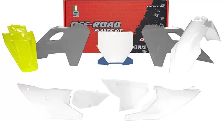 Rtech Plastic Kit White/Grey/Lemon for Husqvarna TC/FC '23-24