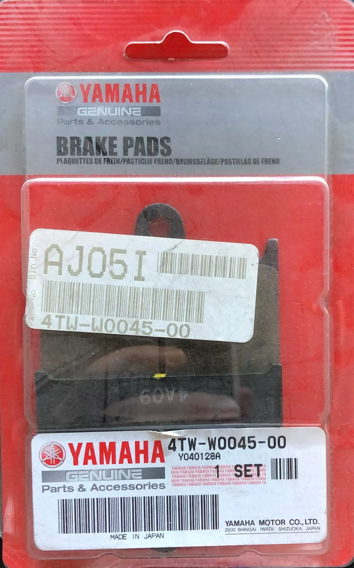 Yamaha Brake Pads Front 4TW-W0045-10-00