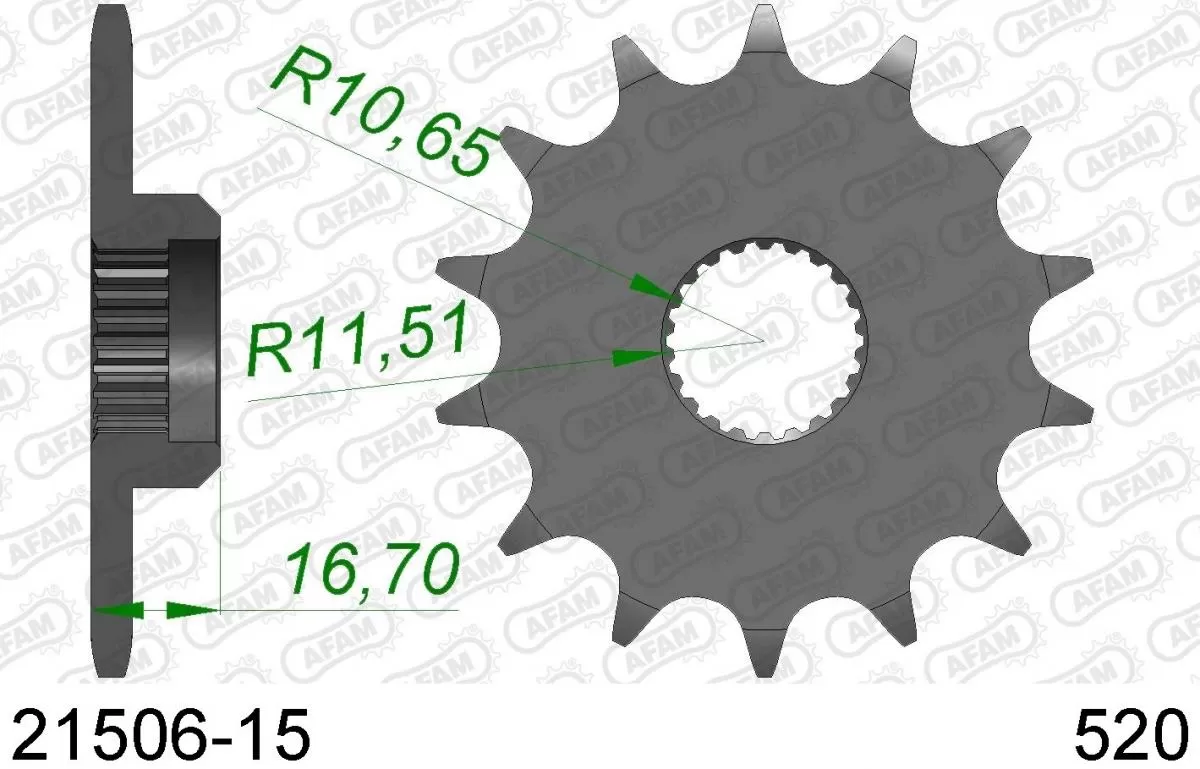 AFAM Sprocket Front 15T - 520