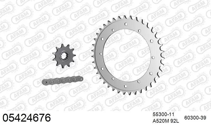AFAM Chainset - Aluminium