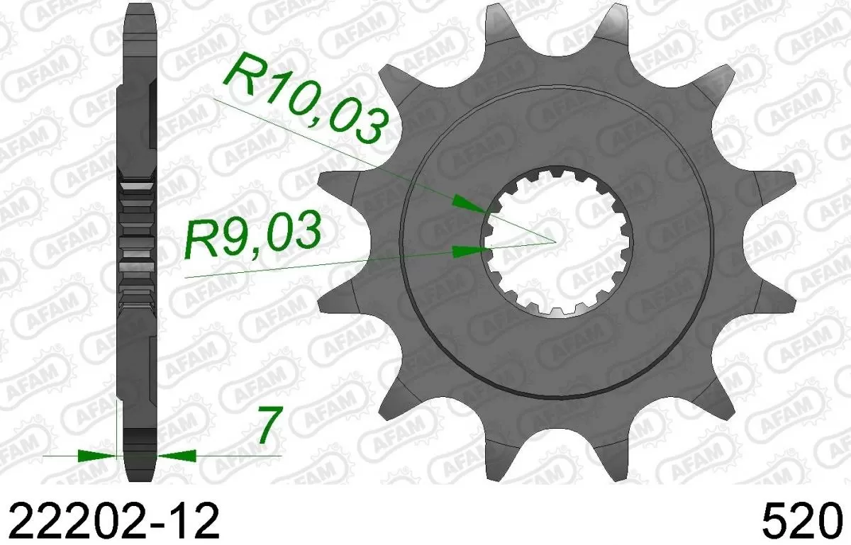 AFAM Sprocket Front 12T - 520